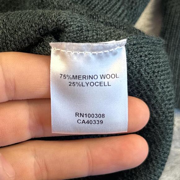 New Peter Millar XXL green Autumn Crest Honeycomb Crewneck Sweater Merino Wool - Picture 6 of 7